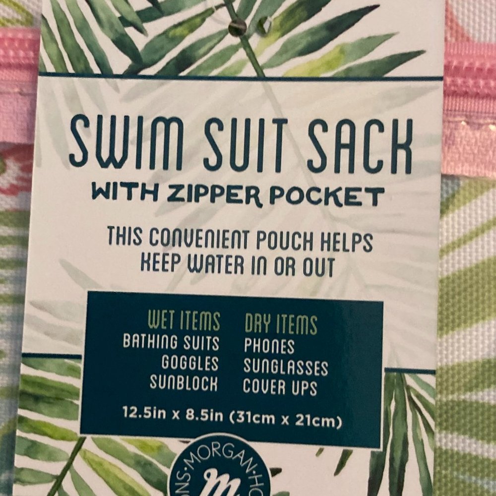 Swim Suit Sack With Zipper with Pocket NWT 🌿🌸🌿 - Picture 4 of 5
